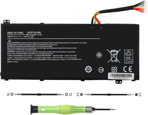 J1 High-quality laptop batteries for Acer, HP, Dell, Lenovo in Dubai